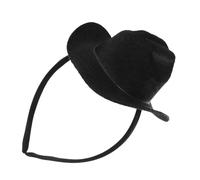 HAPINARY Small Black Top Hat Headband 13.5Cm Vintage Style Costume Hat for Themed Parties Halloween Cosplay Accessory Victorian 1920S Party Headwear