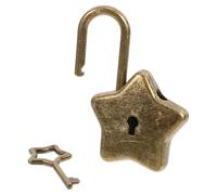 HAPINARY Small Five-Pointed Star Padlock with Key, Lightweight Zinc Alloy Lock for Diary, Notebook, and Backpack, Stylish Wear-Resistant Decorative Lock for Personal Use