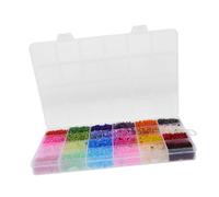 HAPINARY Small Glass Seed Beads Kit for Jewelry Making Tiny Loose Beads for DIY Bracelets and Necklaces Transparent Mixed Colors Compact Crafting for Family Handmade Activities