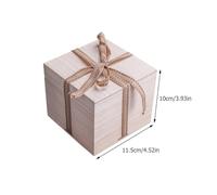 HAPINARY Small Paulownia Wooden Storage Box with Cotton Lining for Protecting Fragile Articles, for Delicate Jewelry Or Tea Cup Storage