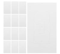 HAPINARY Socket Outlet Insulation Pads 50Pcs White Foam with Wall Plate Cover, Electrical Outlet Sealers Providing Thermal Insulation for Residential and Commercial Spaces