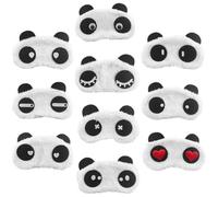 HAPINARY Soft Cotton Panda Eye Masks 10Pcs Sleep Covers with Elastic Band for Boys Suitable for Travel and Daytime Nap