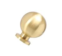 HAPINARY Solid Brass Round Cabinet Knob, Single-Hole Metal Drawer Handle, Bedroom Wardrobe Door Pull, Modern and Traditional Furniture Hardware, Brass Dresser and Cupboard Knob