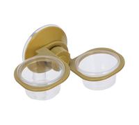 HAPINARY Space-saving Hanging Reptile Bowl Double Feeding Dish with Stable Dual Bowls Easy to Install Reusable Water and Food Cup for Snakes Lizards and Other Pets