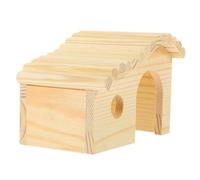 HAPINARY Spacious Dwarf Hamster Home Wooden Sleeping Nest Balcony Ladder No Paint Ideal for Small Animals Pet Accessories Self-assembly