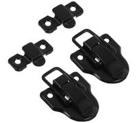 HAPINARY Spring Toggle Latch for Wooden Chest Box Lock 2Pcs Black Duckbilled Toggle Hasp Lock Decorative Metal Box Latch