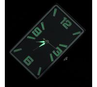 HAPINARY Square Analog Dashboard Clock for Car Interior, Black Fluorescent Mini Clock Battery Powered, Compact Car Ornament Suitable for Vehicle Dashboard Accessories