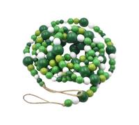 HAPINARY St Patrick's Day Green Wood Beaded Pendant Wall Hanging Decor with Artistic Style, Festival Ornament for Irish's Day Party and Shamrock Decorations