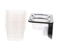 HAPINARY Stable Suction Cup Reptile Feeder with Dual Bowls for Water and Food Wall-mounted Lizard Feeding Station for Geckos Chameleons and Other Reptiles Easy to Clean