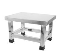 HAPINARY Stainless Steel Anti-Slip Step Stool 31X24X20Cm, Compact Metal Bathroom and Kitchen Stool, Easy Clean Industrial Steel Footrest for Indoor and Outdoor Use