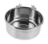 HAPINARY Stainless Steel Bird Feeder Dish for Cage Capacity Parrot Food Holder Easy Install Feeding Cup for Quail Cockatiels Budgies Durable Smooth Surface