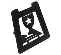 HAPINARY Stainless Steel Single Medal Rack Tabletop Display Stand for Awards and Trophies Decorative Black Metal Holder for Medals Creative Desktop Ornament for Home and Office Decor