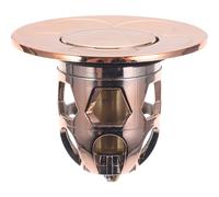 HAPINARY Stainless Steel Sink Drain Stopper Pop-Up Click Clack Bathroom Basin Plug with Rose Gold Cover Push-Button Drain Stopper Replacement for Bathroom Sink