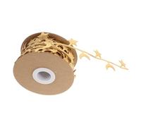 HAPINARY Star and Moon Decorative Ribbon 10m Roll for Christmas Party, Thanksgiving and Shower Present Wrapping, DIY Craft Trim for Holiday Decorations