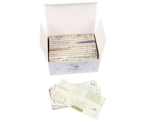 HAPINARY Stickers and Border Decoration of Record Information The Account for 600pcs Portable Paper Note Pad with Assorted Colour Delicate Natural Printing Design