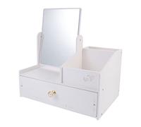HAPINARY Storage Box for Desktop As Cosmetics Box Mirror Jewelry Container for Dressing Table Organizing This Modern Makeup Storage Keeps Your Essentials Tidy and Accessible