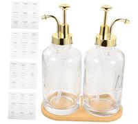 HAPINARY Syrup Pump Bottle Reusable Dispensing Bottle for Ketchup and Simple Syrup Glass Liquor Dispenser