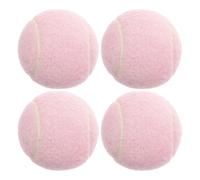HAPINARY Tennis Balls 4 Pack Soft Lightweight Pink Rubber for Beginner Training and Practice on Court