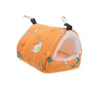 HAPINARY Thickened Lint Hanging Hammock for Small Pets Winter Warm Parrot Sleeping Bed and Hamster Hideout Space-saving Cage Accessory Comfortable Guinea Pig House Easy to Clean Removable