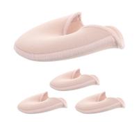 HAPINARY Toe Covers for Heels 4pcs Beige for Women with Knitted Fabric and SEBS, Anti-slip Half-size Toe Pads for Dance