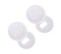 HAPINARY Toilet Bolt Cap Plastic 2 Pair Round Covers for Toilet Bowl Installation Fixing Screws Concealment Bathroom Use