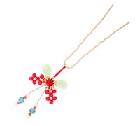HAPINARY Traditional Chinese Butterfly Hairpin for Women Portable Metal and Crystal Hair Fork Beaded Embellishment Elegant Ancient Style Hair Accessory for Hanfu