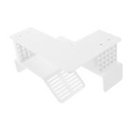 HAPINARY Turtle Basking Platform for Reptiles Double Layer Floating Island Plastic Tortoise Habitat Fish Tank Accessory for Aquatic Environments