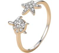 HAPINARY Turtle Ring for Women Silver Copper Classic Ocean Animal Tortoise Ring Jewelry for Vacation and Daily Life