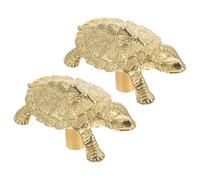 HAPINARY Turtle Traditional Chinese Style Brass with Ergonomic Design 2pcs Cabinet Knobs and Wear-Resistant Finish Drawer Handles Suitable for Drawers and Dressers in ’s Rooms Or Living