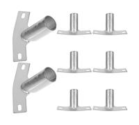HAPINARY Universal Fit Broom Handle Connector 8pcs Iron Quick-Attach Design Cleaning Tool Replacement Parts for Industrial and Commercial Use