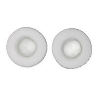 HAPINARY Universal round White Replacement Ear Pads Cushions for Headphones Made of Comfortable Protein Leather, Fashionable Headphone Sleeves to Replace Old or Broken Ear Pads