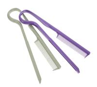 HAPINARY V-Shaped Hair Straightener Comb Set of 2 Plastic Hair Styling and Detangling Combs for Women for Hairdressing and Straightening