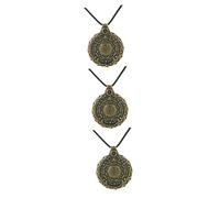 HAPINARY Vintage Brass Eight Diagram Pendant Necklace Taoist Themed Retro Men Decorative Hanging Pendant for Keychains Necklaces Unique Bagua Design with Premium Craftsmanship