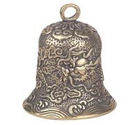 HAPINARY Vintage Brass Mini Dragon Pattern Bell Pendant, Antique Chinese Style Elegant Craft Charm, Convenient to String and Connect, for Wind Chimes and Pet Bells, for Craft Lovers