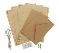 HAPINARY Vintage Letter Writing Paper and Envelope Set Beige Paper Material 2 Sets with Smooth Writing Convenient to Use Portable Retro Stationery Kit for Copying Poems and Painting