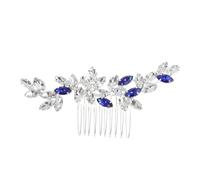 HAPINARY Vintage Rhinestone Side Comb Sparkly Hair Comb Bride Wedding Hairpiece Royal Blue Glass Rhinestone Special Events