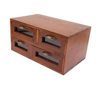 HAPINARY Vintage Wooden Makeup Organizer Drawer Desktop Storage Box for Skincare and Cosmetics, Multi-functional Makeup Storage Box Suitable for Dressing Table and Bathroom