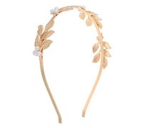 HAPINARY Wedding Hair Accessories 2pcs Golden Leaf Headbands Made of Plastic and Metal, Elegant Bridal Hair Pieces for Women Wedding with Versatile Styling, for Special Occasions