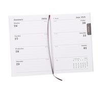 HAPINARY Weekly Monthly Calendar Planner Notebook with PU Cover Portable Academic Agenda for Office Home Use Detailed Daily Pages for Longterm Project Management and Goal Setting
