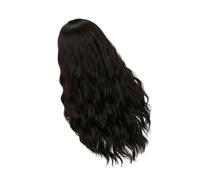 HAPINARY Women's Long Curly Hair Wig Lace Front Dark Brown Realistic Fiber Stylish and Fluffy Party Wig for Cosplay