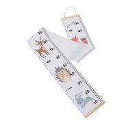 HAPINARY Wood Canvas Boys and Girls Growth Chart Height Measurement Ruler Wall Sticker Decorative Art