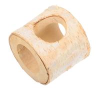 HAPINARY Wood Hamster Tunnel Hideout for Guinea Pig Small Animal Natural Birch Tree Hole Toy for Hamster Play Pen and Indoor Exploring