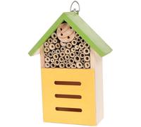 HAPINARY Wooden and Insect House for Garden with Green Painted Wood, Creative Wooden Hut Style Outdoor Habitat to Good Insects and Increase Pollination Rate