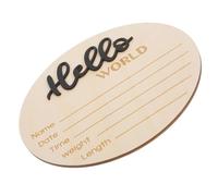 HAPINARY Wooden Baby Announcement Sign for Newborn Photography Round Birth Announcement Name Sign for Hospital Shower and Nursery Decor 100% Natural Wood