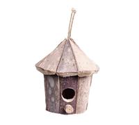 HAPINARY Wooden Birdhouse with Hanging Lanyard Natural Wood Sleeping Nest for Garden and Home Decoration Pet Art Adornment for Outdoor and Indoor Use
