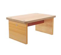 HAPINARY Wooden Footstool with Excellent Stability and Pressure Resistance, Khaki Foot Rest Stool for Adults, for Bathroom, Office, and Toilet Assistance