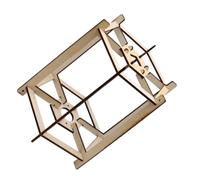 HAPINARY Wooden Lampshade Frame for DIY Craft with Sturdy and Anti-Rust Hexagonal Lamp Bracket, Beige Wood Material Suitable for Craft Projects and Table Lamp Support