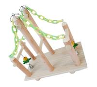 HAPINARY Wooden Parrot Training Stand with Climbing Ladder Bird for Pet Exercise and Chewing Interactive Playground for Parrots Suitable for Home Office and Pet Shop Use Random Color