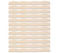 HAPINARY Wooden Wall Border Trim 12pcs Unfinished Wave Shape with Fine Finished Edges for New Installations and DIY Wall Decoration