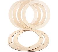 HAPINARY Wooden Wreath Rings Large 30Cm Round 6Pcs DIY Floral Craft Frames for Home Decoration and Seasonal Craft Projects
